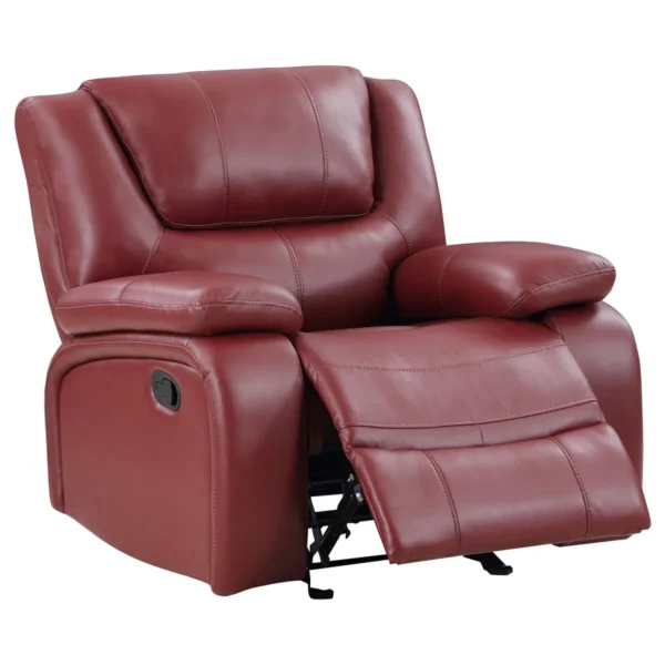 Camila Upholstered Glider Recliner Chair Red - COA-610243