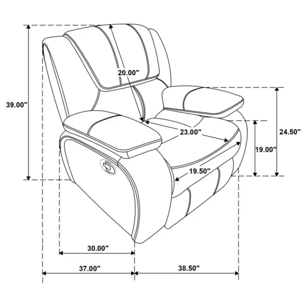Camila Upholstered Glider Recliner Chair Red - COA-610243