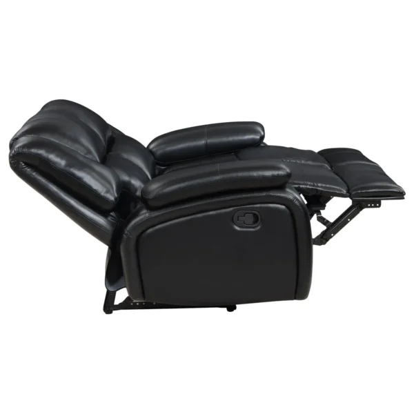 Camila 2-piece Upholstered Reclining Sofa Set Black - COA-610244-S2