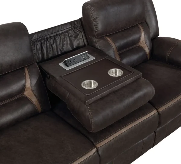 Greer 2-piece Upholstered Reclining Sofa Set Brown - COA-651354-S2