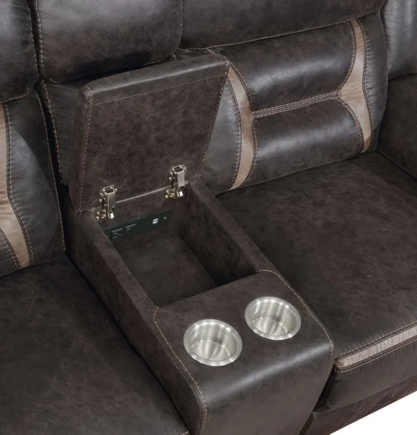 Greer 2-piece Upholstered Reclining Sofa Set Brown - COA-651354-S2