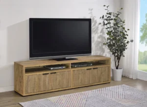 700933_01-7055683 Sentnor 79-inch 4-door Engineered Wood TV Stand Media Console Mango - COA-700933