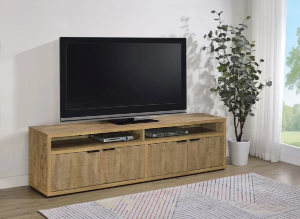 Sentnor 79-inch 4-door Engineered Wood TV Stand Media Console Mango - COA-700933