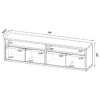 Sentnor 79-inch 4-door Engineered Wood TV Stand Media Console Mango - COA-700933