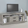 Burke 2-drawer Engineered Wood 59-inch TV Stand Grey Driftwood - COA-701024