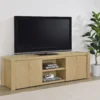701653_01-7057276 Laurelton 78-inch 4-door TV Stand Media Console Light Oak - COA-701653