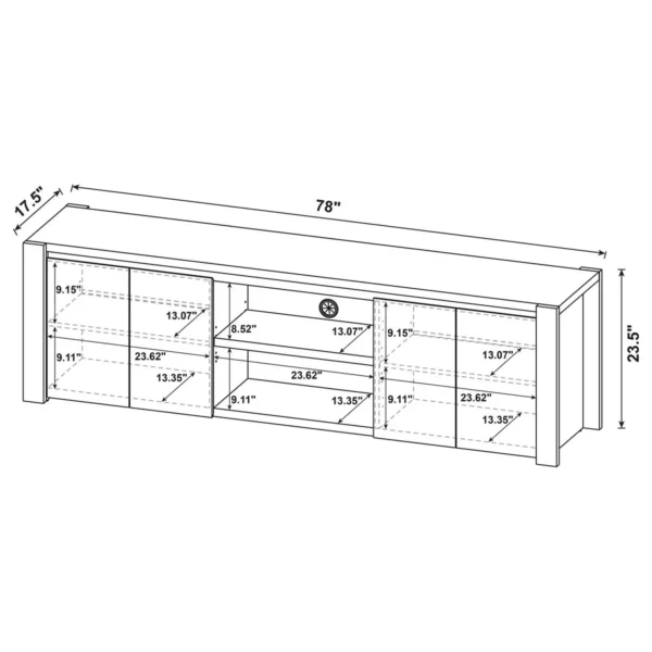 Acena 7-drawer Vanity Set with Lighting White High Gloss - COA-931143