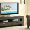 Elkton 2-drawer Engineered Wood 59-inch TV Stand Weathered Grey - COA-701979