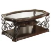 Laney 2-piece Glass Top Coffee and End Table Set Dark Merlot - COA-702448-S2