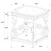 Laney 2-piece Glass Top Coffee and End Table Set Dark Merlot - COA-702448-S2
