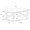 Laney 2-piece Glass Top Coffee and End Table Set Dark Merlot - COA-702448-S2