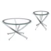 Brooke 2-piece Round Coffee and End Table Set Chrome - COA-702588-S2