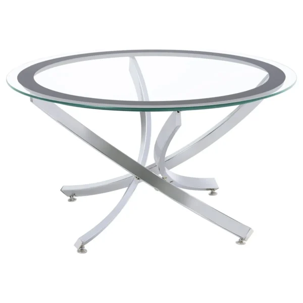 Brooke 2-piece Round Coffee and End Table Set Chrome - COA-702588-S2
