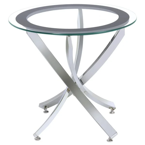 Brooke 2-piece Round Coffee and End Table Set Chrome - COA-702588-S2