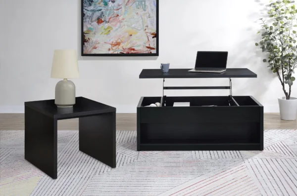 Knapp 2-piece Lift Top Coffee Table Set Black - COA-706228-S2