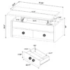 Knapp 2-piece Lift Top Coffee Table Set Black - COA-706228-S2