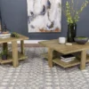 Dawn 2-piece Round Coffee and End Table Set Mango Brown - COA-707718-S2