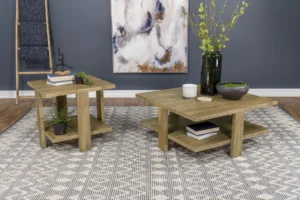 Dawn 2-piece Round Coffee and End Table Set Mango Brown - COA-707718-S2