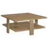 Dawn 2-piece Round Coffee and End Table Set Mango Brown - COA-707718-S2