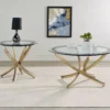Brooke 2-piece Round Coffee and End Table Set Rose Brass - COA-707888-S2