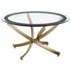 Brooke 2-piece Round Coffee and End Table Set Rose Brass - COA-707888-S2