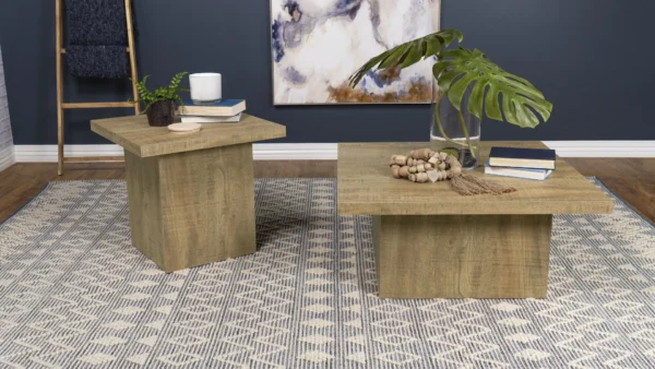 Devar 2-piece Square Coffee and End Table Set Mango - COA-708068-S2