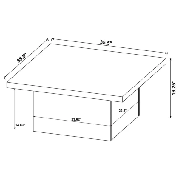 Devar 2-piece Square Coffee and End Table Set Mango - COA-708068-S2