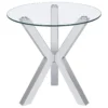 Kenzie 2-piece Round Coffee and End Table Set Chrome - COA-708128-S2