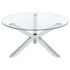 Kenzie 2-piece Round Coffee and End Table Set Chrome - COA-708128-S2