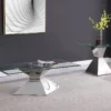 Jenny 2-piece Rectangular Coffee and End Table Set Chrome - COA-710208-S2