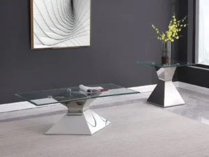 Jenny 2-piece Rectangular Coffee and End Table Set Chrome - COA-710208-S2