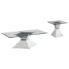 Jenny 2-piece Rectangular Coffee and End Table Set Chrome - COA-710208-S2