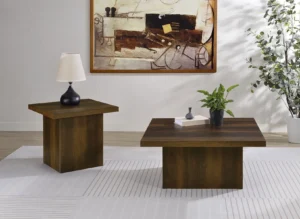 Devar 2-piece Square Coffee and End Table Set Dark Pine - COA-710888-S2