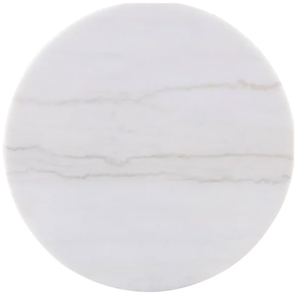 Jason 2-piece Round White Marble Coffee Table Set Greige - COA-711418-S2