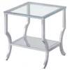 Saide 2-piece Glass Top Coffee and End Table Set Chrome - COA-720338-S2