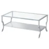 Saide 2-piece Glass Top Coffee and End Table Set Chrome - COA-720338-S2