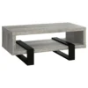 Dinard Engineered Wood Cocktail Coffee Table Grey Driftwood - COA-720878