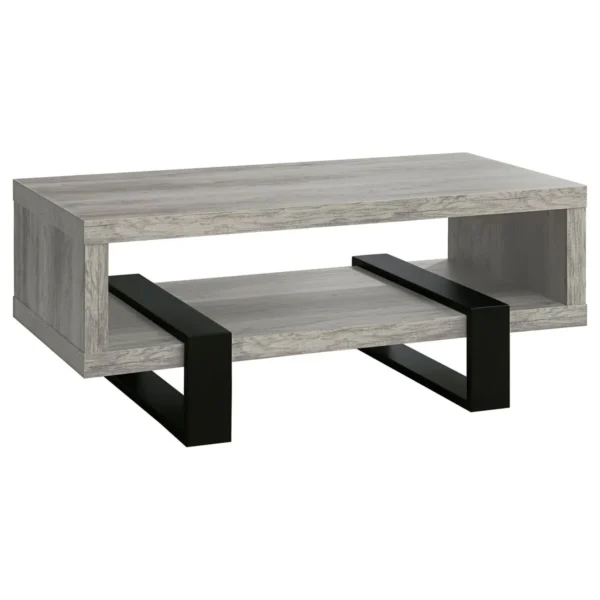Dinard Engineered Wood Cocktail Coffee Table Grey Driftwood - COA-720878