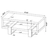 Dinard Engineered Wood Cocktail Coffee Table Grey Driftwood - COA-720878