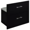 Flora 2-drawer Vanity Set with LED Mirror Black High Gloss - COA-930219