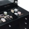 Acena 7-drawer Vanity Set with Lighting Black High Gloss - COA-931144