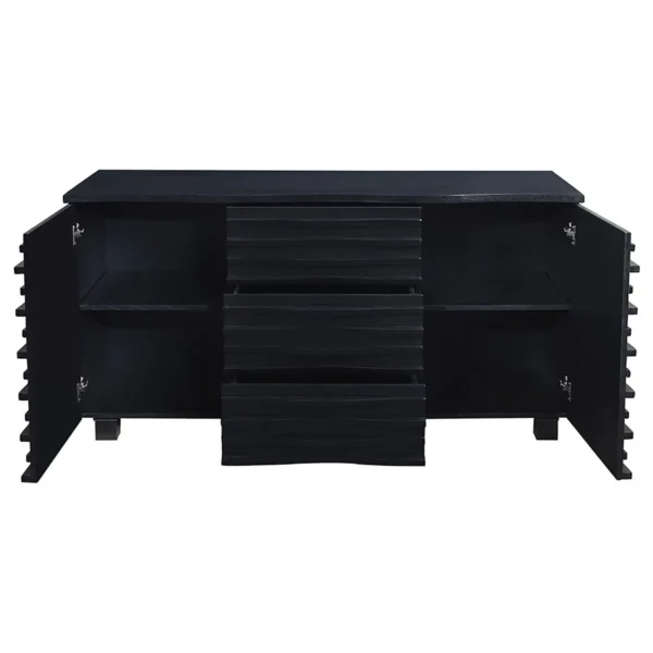Stanton 3-drawer Sideboard Buffet Storage Cabinet Black - COA-102065