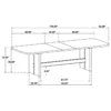 Kailani 7-piece Rectangular Wood Dining Table Set Beige Oak - COA-109381-S7