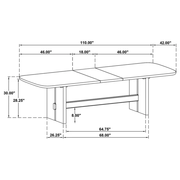Kailani 7-piece Rectangular Wood Dining Table Set Beige Oak - COA-109381-S7
