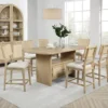 Kailani 4-Door Cane Dining Vitrine Display Cabinet Beige Oak - COA-109386