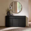 Leandro 2-drawer Dining Sideboard Server Burnished Black - COA-115395