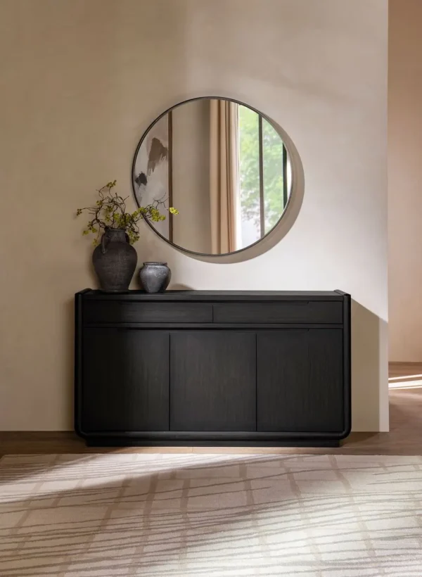 Leandro 2-drawer Dining Sideboard Server Burnished Black - COA-115395