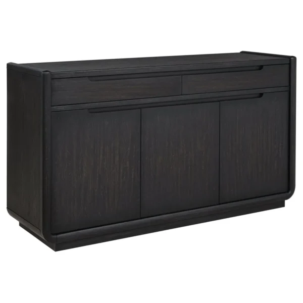 Leandro 2-drawer Dining Sideboard Server Burnished Black - COA-115395