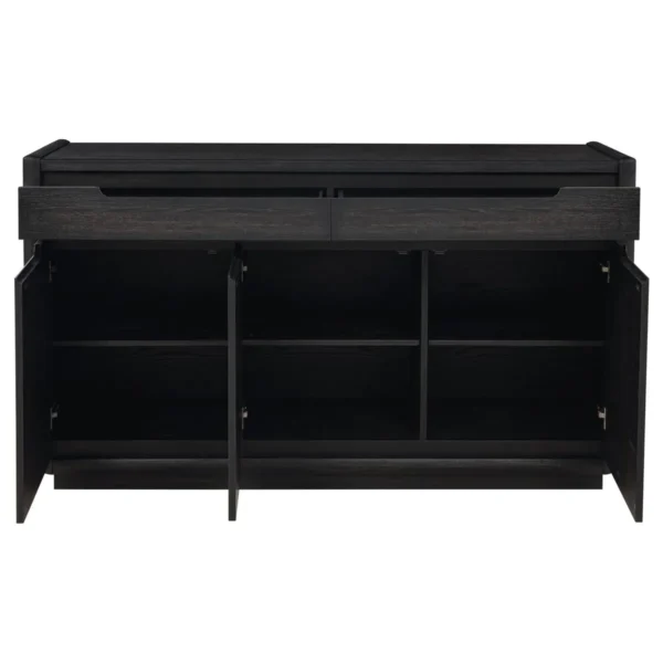 Leandro 2-drawer Dining Sideboard Server Burnished Black - COA-115395
