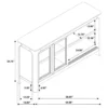 Solano Sliding Door Dining Sideboard Server Weathered Mango - COA-115505